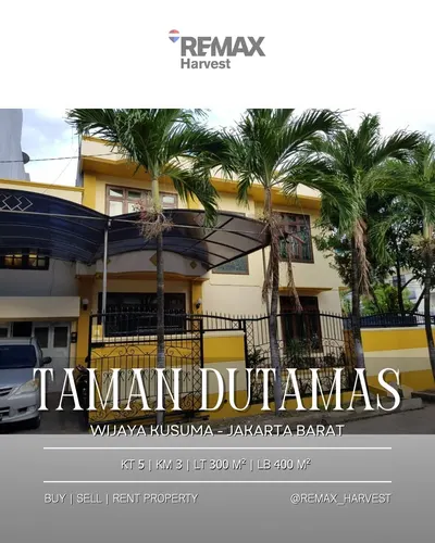 Rumah Hoek Taman Dutamas Wijaya Kusuma Jakarta Barat